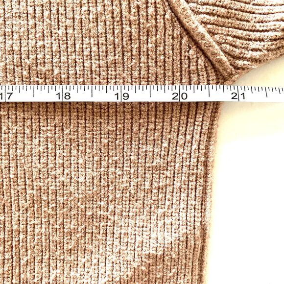 Free People Oversized Ribbed Turtleneck Tunic Sweater Chunky Knit Sz XS - Picture 6 of 10